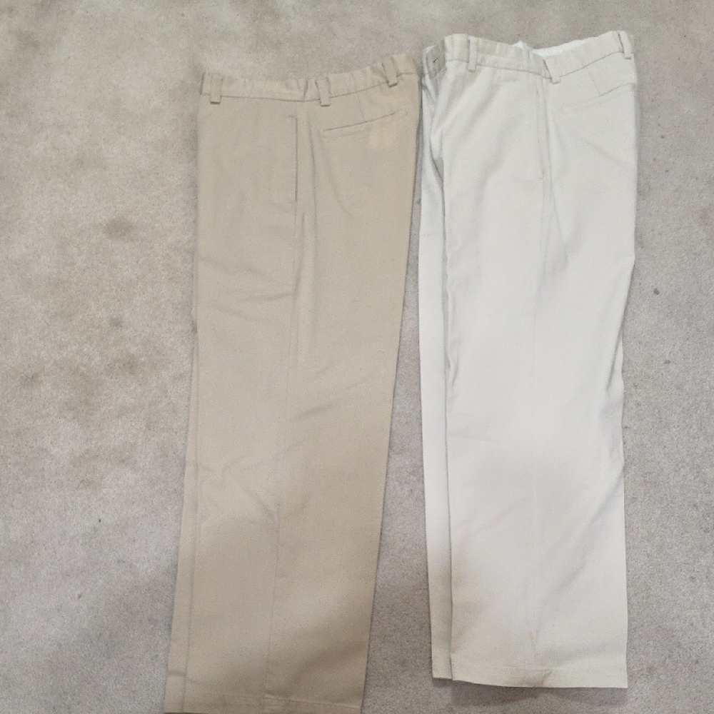 Men's Classic Tan and White Pants